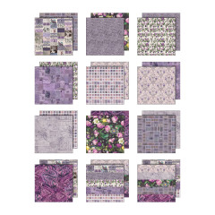 Tim Holtz Idea-Ology - 12x12 Paper Pad - Palette Collection - Purple
