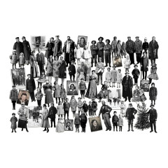 57 Weihnachts-Die-Cuts von Tim Holtz: Vintage Fotos, Menschen und Figuren in Schwarz-Weiß zum Ausstanzen und Kombinieren