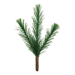 Einzelner Tim Holtz Pine Stem - grüner Tannenzweig mit braunem Drahtrahmen, ca. 6,4 cm hoch