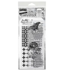 Tim Holtz Mixed-Media Stamps & Stencil - Set #60 - Botanic Collage