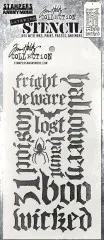 Tim Holtz Layering Stencil - Halloween Script