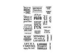 Clear Stamp & Cutting Die - Vintage Carnival - Ticket Fun