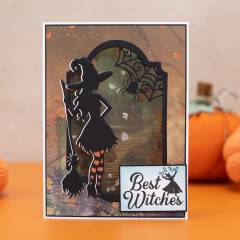 Metal Cutting Die - Vintage Halloween - Vintage Witch