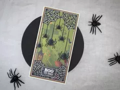 Metal Cutting Die - Vintage Halloween - Corner Web and Spiders