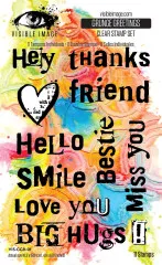 Visible Image - Clear Stamps - Grunge Florals - Grunge Greetings