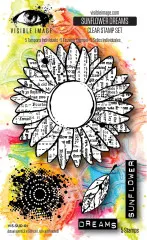 Visible Image - Clear Stamps - Grunge Florals - Sunflower Dreams