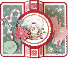 Schneidebogen A4 - Merry Snowmen