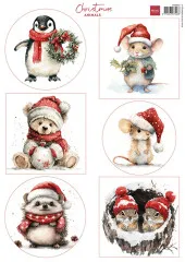 Schneidebogen A4 - Christmas Animals