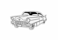 Clear Stamp & Cutting Die - Vintage Vegas - Cool Cadillac