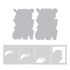 Hero Arts - Cutting Dies & Stencil Bundel - What A Ride - Yes You Can