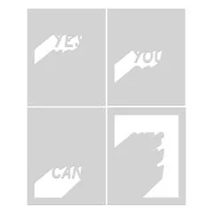 Hero Arts - Cutting Dies & Stencil Bundel - What A Ride - Yes You Can