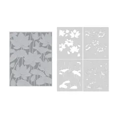 Hero Arts - Letterpress + Foil Plate & Stencil - Tranquil Garden - Lotus Field