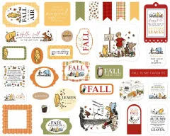 Die Cut Cardstock Pieces - Winnie The Pooh Autumn - Ephemera