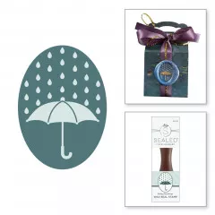 Spellbinders - Wax Seal Stamp - Falling Raindrops