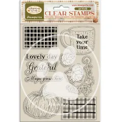 Stamperia Clear Stamps - Whispering Woods - Cup and Pumpkin