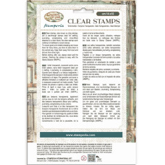 Stamperia Clear Stamps - Gardens of Time - Half Clocks and Writtings by Antonis Tzanidakis