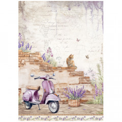 Stamperia Rice Paper - Lavender - Vespa