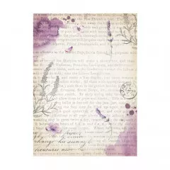 Stamperia A6 Rice Paper - Lavender - Backgrounds