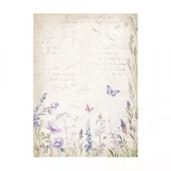 Stamperia A6 Rice Paper - Lavender - Backgrounds