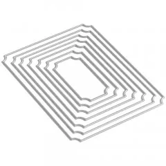 Metal Cutting Die - Fitted Indented Rectangle