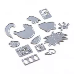 Metal Cutting Die - Hen and Rooster