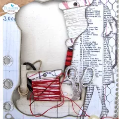 Metal Cutting Die - Sidekick Essentials 26 - Yarn Card with Scissors