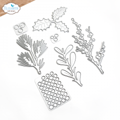 Metal Cutting Die - Paper Flowers by Angelica Turner - Holly Greenery