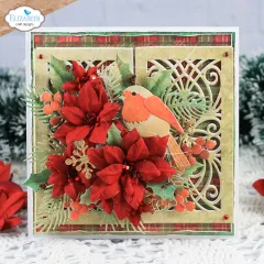Metal Cutting Die - Festive Holly - Poinsettia