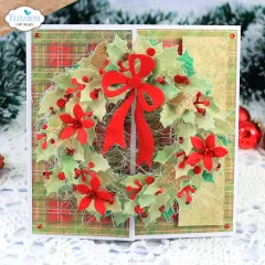 Metal Cutting Die - Festive Holly - Holiday Wreath