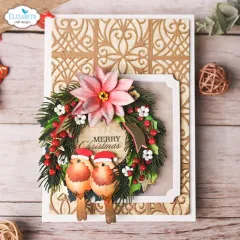 Metal Cutting Die - Festive Holly - Holiday Wreath