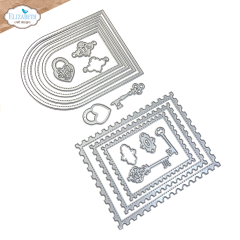 Metal Cutting Die - Romantic Revival - Postage, Arches & Keys