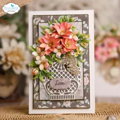 Metal Cutting Die - Bohemian Rose - Delicate Fancy Vase