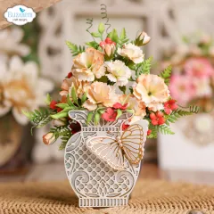 Metal Cutting Die - Bohemian Rose - Delicate Fancy Vase