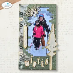 Metal Cutting Die - Winter Wanderlust - Brick Frame