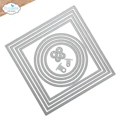Metal Cutting Die - Beautiful Blooms - Stitched squares and circles