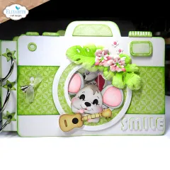 Metal Cutting Die - Destination Fun - Camera and Suitcase Build a Book