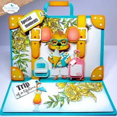 Metal Cutting Die - Destination Fun - Camera and Suitcase Build a Book