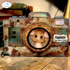 Metal Cutting Die - Destination Fun - Camera and Suitcase Build a Book