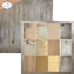 Elizabeth Crafts Design - 12x12 Paper Pack - Coffee Dyed Papers