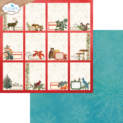 Comfy Cozy Papier mit Tiermotiven und Naturillustrationen in Rot-Creme Rahmenlayout zum Gestalten