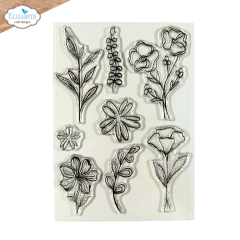 Cutting Dies & Clear Stamps - Hello You - Flower Scribbles