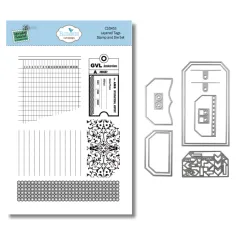 Cutting Dies & Clear Stamps - Rest & Relaxation - Layered Tags