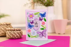 Gemini Create-A-Card Cutting Die - Embroidery Frame Beautiful Butterflies