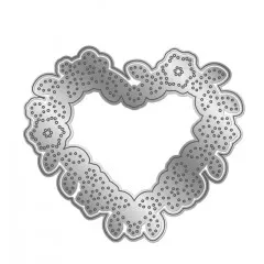 Gemini Create-A-Card Cutting Die - Embroidery Frame Floral Heart