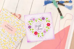 Gemini Create-A-Card Cutting Die - Embroidery Frame Floral Heart