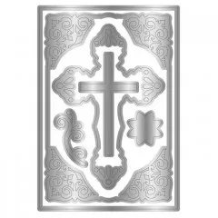 Gemini Create-A-Card Cutting Die - Shaped Easel Ornate Cross