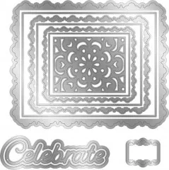 Gemini Create A Card Die - Triple Easel Ornate Frames