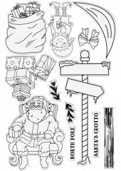 Gemini Clear Stamps and Die - XMAS 3D Scene Santas Grotto