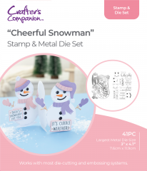 Clear Stamps and Die Set - Shaped Card Base Cheerful Snowman