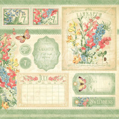 Flower Market Designpapier - July